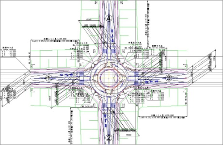 円形平面交差点設計図